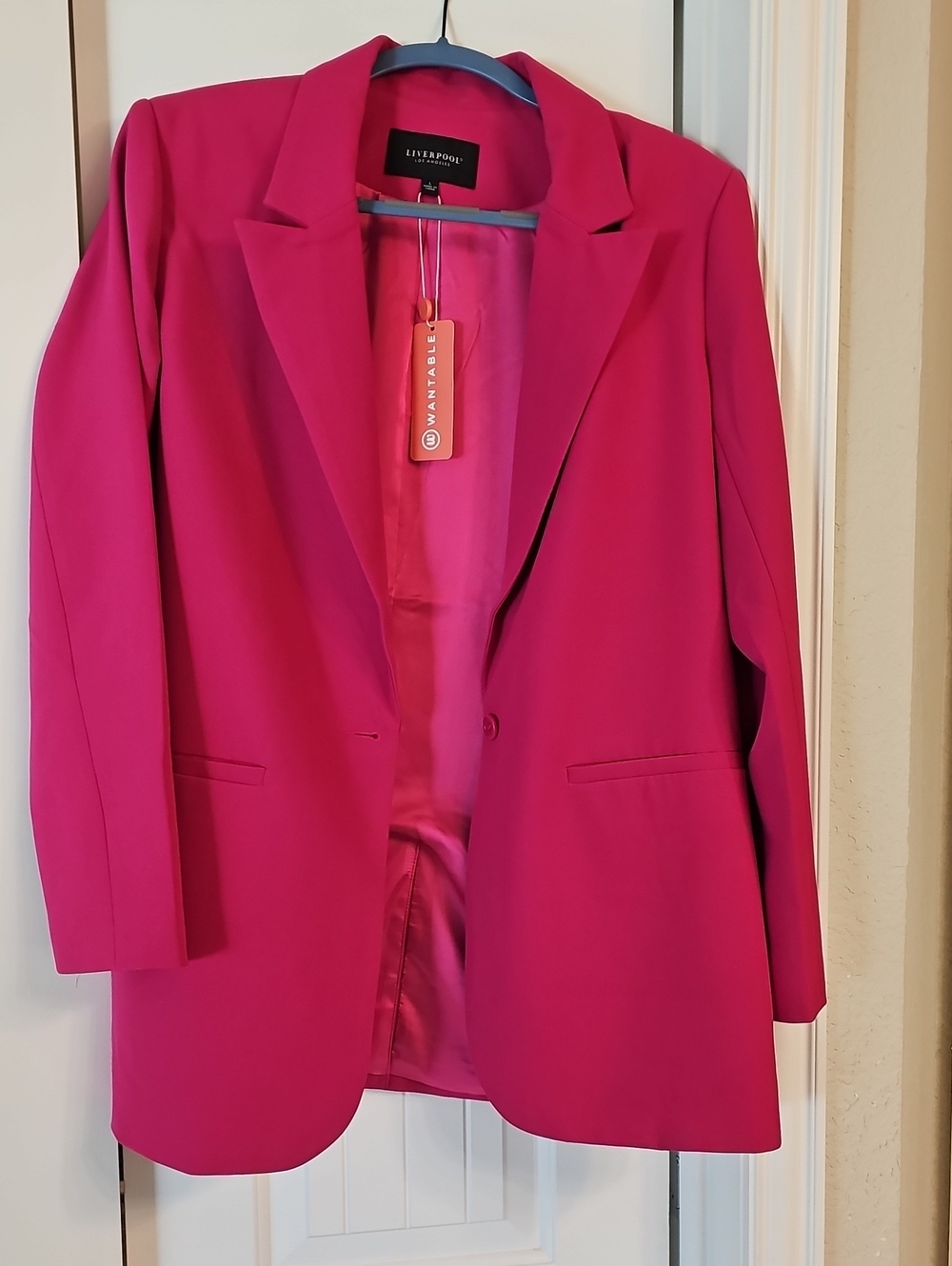 Liverpool Bright Fuchsia Single-Button Blazer